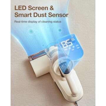 Jimmy Mattress Vacuum Cleaner, Bed Vacuum with UV & Ultrasound, High Heating, Smart Dust Sensor, 15Kpa Powerful Suction, Lightweight, Deep Clean Dust and Pet Hair in One Go(BX6 Lite, Corded)