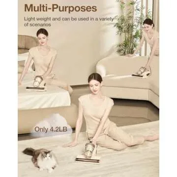 Jimmy Mattress Vacuum Cleaner, Bed Vacuum with UV & Ultrasound, High Heating, Smart Dust Sensor, 15Kpa Powerful Suction, Lightweight, Deep Clean Dust and Pet Hair in One Go(BX6 Lite, Corded)