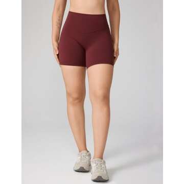 UNISSU Hugcurve No Front Seam High Waisted Workout Biker Shorts for Women 6 Inches Tummy Control But...