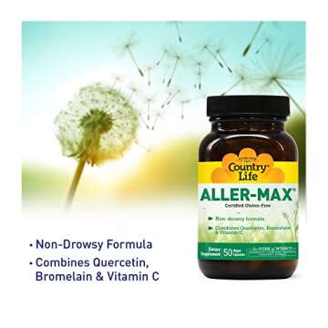 Country Life Aller-Mac with Quercetin, Bromelain and Vitamin C Vegetarian Capsules, Certified Gluten Free, Certified Vegan