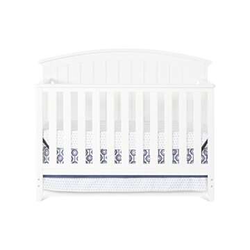 Child Craft Delaney 4-in-1 Convertible Crib, Baby Crib Converts to Day Bed, Toddler Bed and Full Siz...