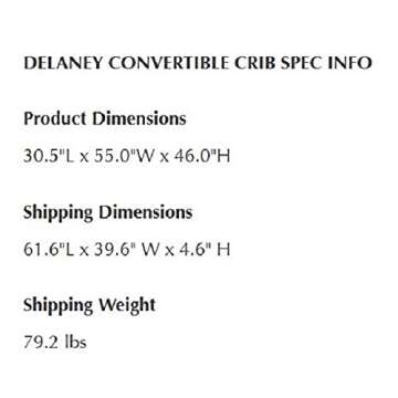 Child Craft Delaney 4-in-1 Convertible Crib, Baby Crib Converts to Day Bed, Toddler Bed and Full Size Bed, 3 Adjustable Mattress Positions, Non-Toxic, Baby Safe Finish (Matte White)