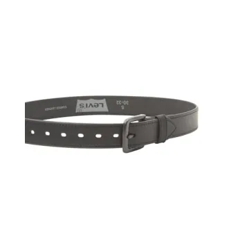 Levi's Men's Matte Black Leather Belt Durable Stylish