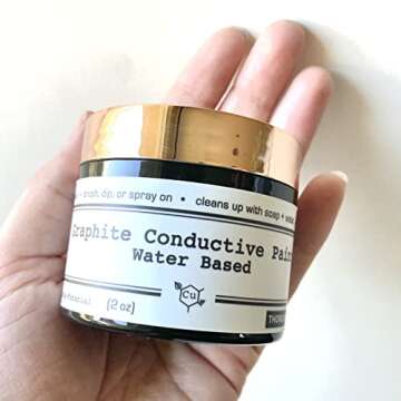 Water Base Conductive Paint for Electroforming | 2oz Jar Graphite Conductive Paint for Electroformed...