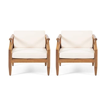 Stylish Acacia Wood Club Chair Set - Comfort Meets Durability