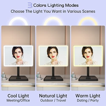 FUNTOUCH Rechargeable Makeup Vanity Mirror with Lights