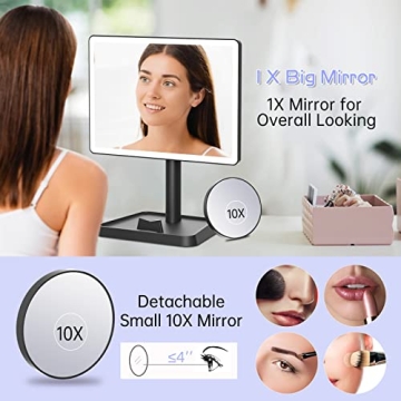 FUNTOUCH Rechargeable Makeup Vanity Mirror with Lights