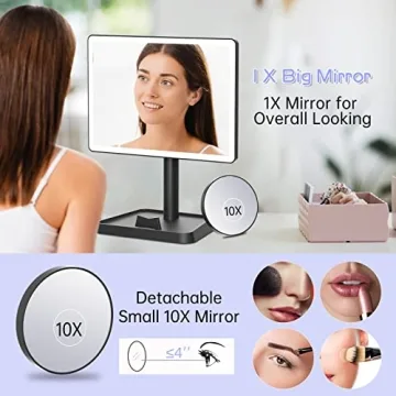 FUNTOUCH Rechargeable Makeup Vanity Mirror with Lights