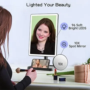 FUNTOUCH Rechargeable Makeup Vanity Mirror with Lights