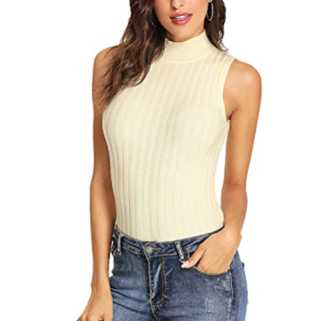 Nicetage Women's Summer Sweater Tank Tops 2024 Sleeveless Chic Ribbed Top