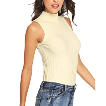 Nicetage Women's Summer Sweater Tank Tops 2024 Sleeveless Chic Ribbed Top