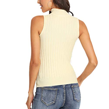 Nicetage Women's Summer Sweater Tank Tops 2024 Sleeveless Chic Ribbed Top