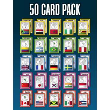 100 PICS Smart Cards Countries - 7 Games in 1 Fun Pack