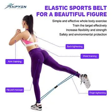 Resistance Bands, Figure 8 Exercise Bands for Women Men, 8 Shaped Resistance Bands for Arms, Chest E...