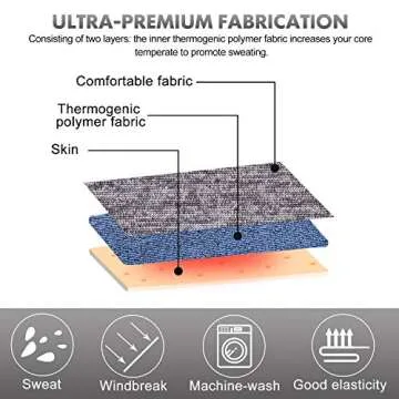 Hirdou Men's Premium Workout Tank Top Slimming Polymer Weight Loss Sauna Vest, Black Shapewear