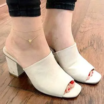 Turandoss Layered Initial Ankle Bracelets for Women, Layered Chain Boho Beach Style Summer Initial Anklets for Women Anklet with Initials B