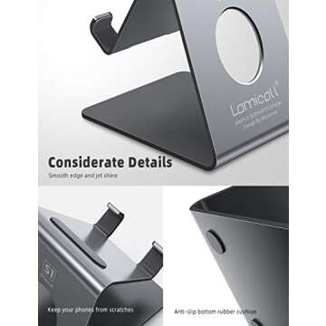 Lamicall Phone Stand: All Phones Compatible Prop Holder