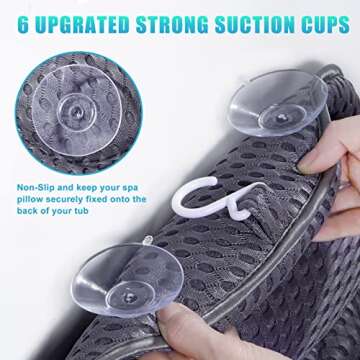 Luxurious Bath Pillow Perfect for Ultimate Relaxation with 3D Mesh