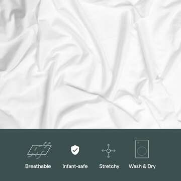 Guava Lotus Travel Crib Sheet | 100% Cotton Fitted Sheet with Manufacturer-Approved Fit | Soft & Bre...