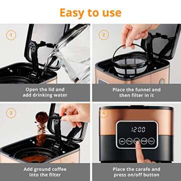 GASTRORAG 10 Cup Programmable Drip Coffee Maker