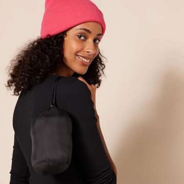 Amazon Essentials Women's Lightweight Long-Sleeve Full-Zip Water-Resistant Packable Hooded Puffer Jacket