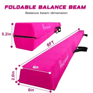 PreGymnastic 8FT Folding Balance Beam for Kids