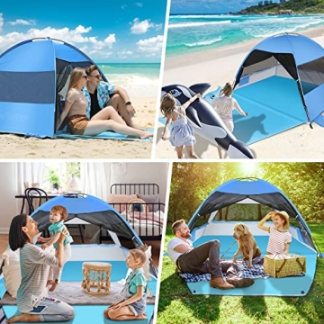 Large Easy Setup Beach Tent for Families and Outdoor Fun