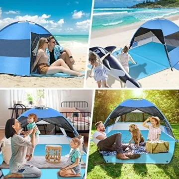 Large Easy Setup Beach Tent for Families and Outdoor Fun