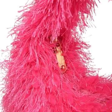 Faux Fur Fluffy Hobo Bag Furry Handbag Purse Y2K Fuzzy Tote Bag,Trendy Cute Plush Purse for Women (Hot Pink)