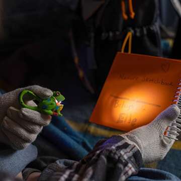 Big Discoveries LifeLight Animal Carabiner Flashlight – Fun Mini Animal Keychain Flash Lights for Kids, Adults, Nurses, Camping