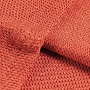 Artfish Sleeveless Tank Top Ribbed Knit Cami - Orange XS