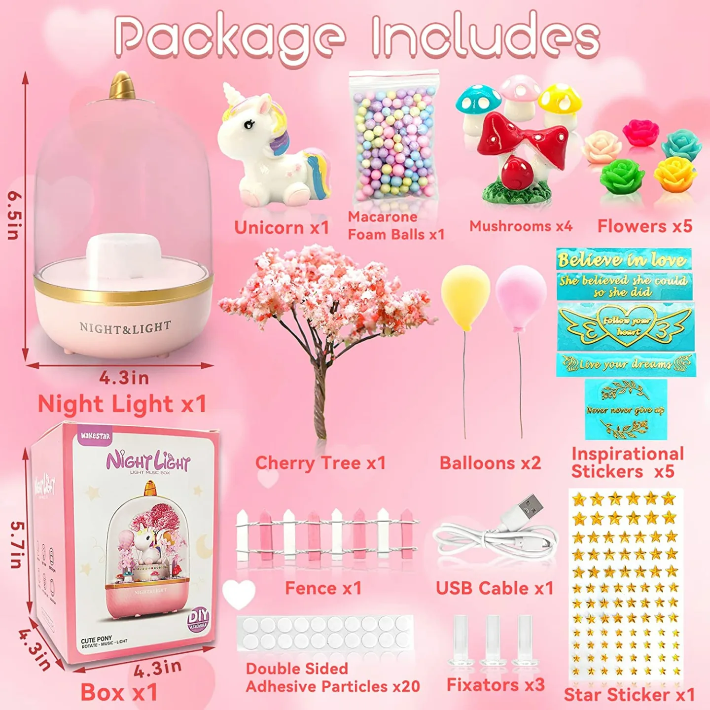 Unicorn Night Light Craft Set for 5-12 Year Olds