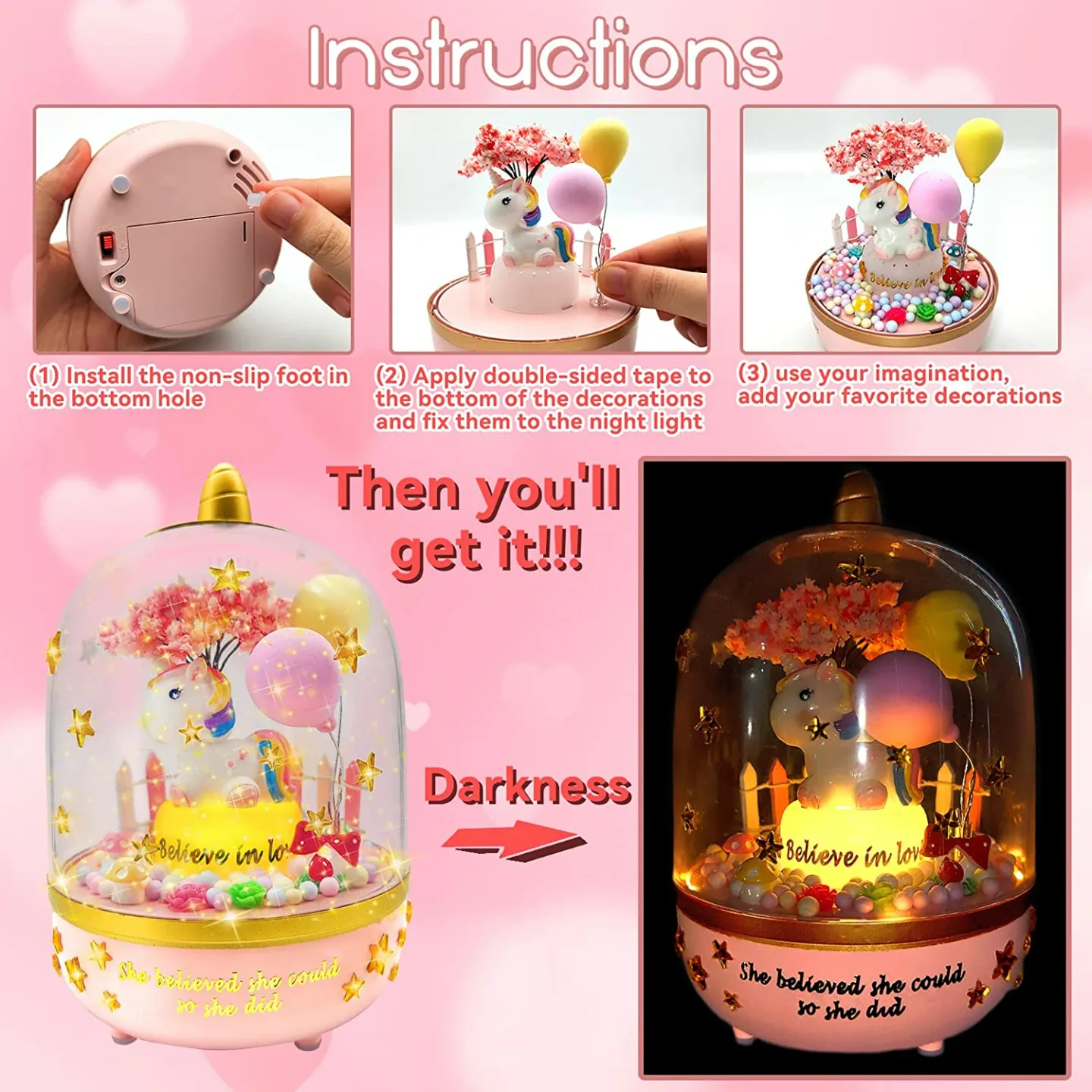 Unicorn Night Light Craft Set for 5-12 Year Olds