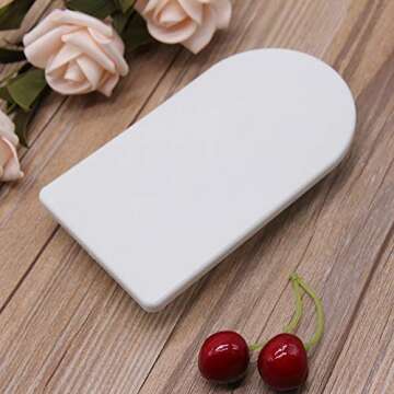 GSHLLO 2 PCS Plastic Fondant Icing Smoother Polisher Icing Scraper Paddle Tool for Cake Decoration