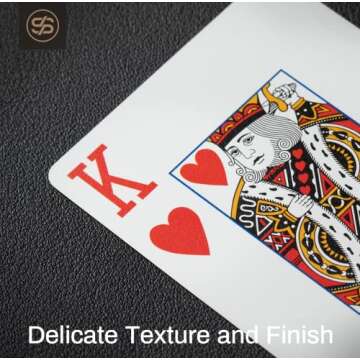 SLOWPLAY 100% Plastic Playing Card Set, 2 Decks (Purple & Gold), Jumbo Index, Poker Size, Superior Flexibility and Durability, Waterproof & Washable, Professional Playing Cards for Texas Hold’em Poker