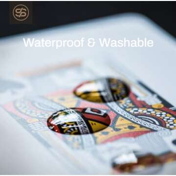 SLOWPLAY 100% Plastic Playing Card Set, 2 Decks (Purple & Gold), Jumbo Index, Poker Size, Superior Flexibility and Durability, Waterproof & Washable, Professional Playing Cards for Texas Hold’em Poker