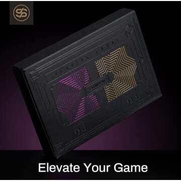 SLOWPLAY 100% Plastic Playing Card Set, 2 Decks (Purple & Gold), Jumbo Index, Poker Size, Superior Flexibility and Durability, Waterproof & Washable, Professional Playing Cards for Texas Hold’em Poker