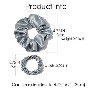 Scrunchies and Wide Hairbands for Women - Soft Satin Elastics Scrunchies Hairbands for Teen Girls Head Wrap Hair Tie Accessories, Non-slip and Breathable (6 Set Hairband&Tie)