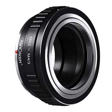 K&F Concept M42 Lens to Micro 4/3 Lens Adapter,M42 Screw Mount to Micro Four Thirds M43 MFT Fits for...
