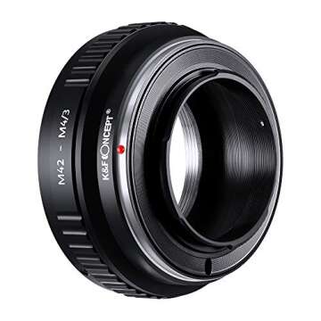 K&F Concept M42 Lens to Micro 4/3 Lens Adapter,M42 Screw Mount to Micro Four Thirds M43 MFT Fits for Olympus PE, Panasonic Lumix