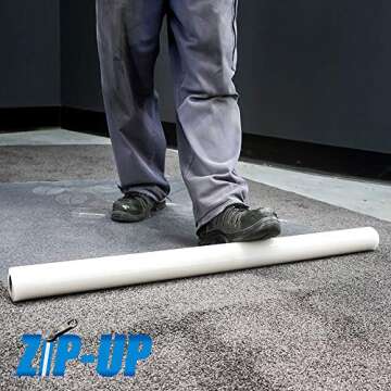ZIP-UP Products Carpet Protection Film - 24" x 50' Floor and Surface Shield with Self Adhesive Backing & Easy Installation - CPF2450