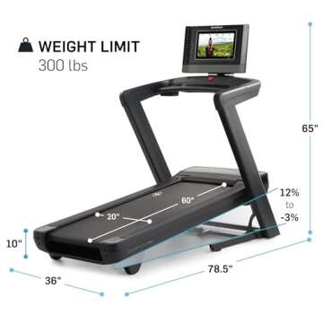 NordicTrack Commercial Series 1250, 1750, 2450: Expertly Engineered Foldable Treadmill, Treadmills for Home Use, Walking Treadmill with Incline, Superior Interactive Training Experience