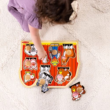 Farm Animals Jumbo Knob Puzzle Toddler Learning Toy