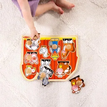 Farm Animals Jumbo Knob Puzzle Toddler Learning Toy