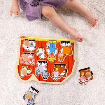 Farm Animals Jumbo Knob Puzzle Toddler Learning Toy