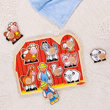 Farm Animals Jumbo Knob Puzzle Toddler Learning Toy