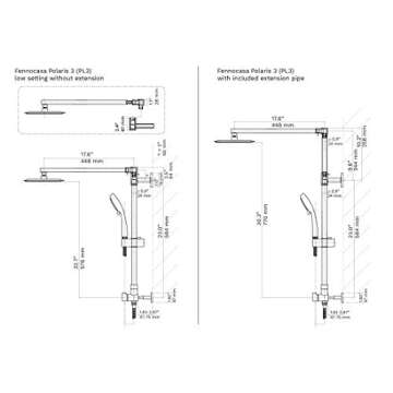Fennocasa Polaris 3 Retrofit Shower System for Any Bathroom