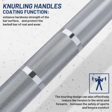 E.T.ENERGIC 7ft Olympic Barbell - 1500lbs Capacity