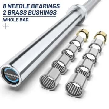 E.T.ENERGIC 7ft Olympic Barbell - 1500lbs Capacity