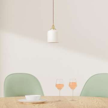 BAYCHEER Modern Elegance Ribbed Ceramics Pendant Lights Creative Nordic Hanging Lamp Pendant Lightin...